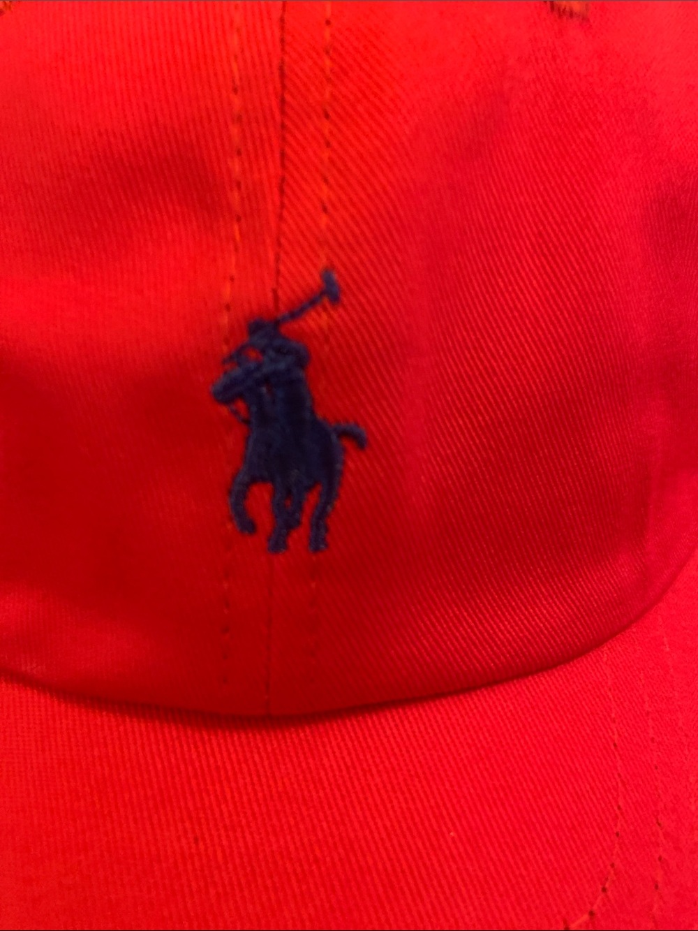 Polo by Ralph Lauren Red Cap with Navy Pony - Picture 8 of 8